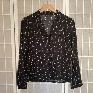 Banana Republic PJ-style satin shirt